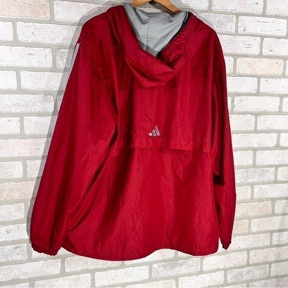 Vintage adidas Y2K Men’s Red Hooded Tracksuit Jacket with Gray Trim Size M - Picture 4 of 11